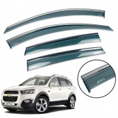 Дефлектор вікна для Chevrolet Captiva 2006+ з нерж. хром полоскою